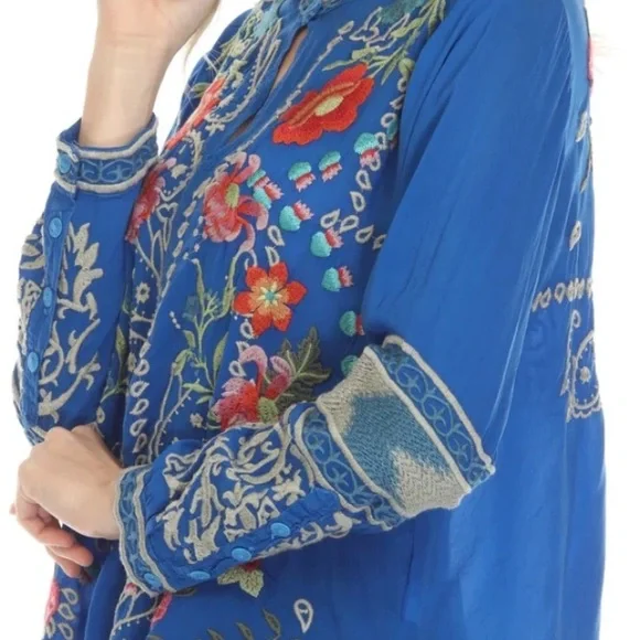 Johnny Was Tamarind Embroidered  Blouse NWT - Picture 13 of 14